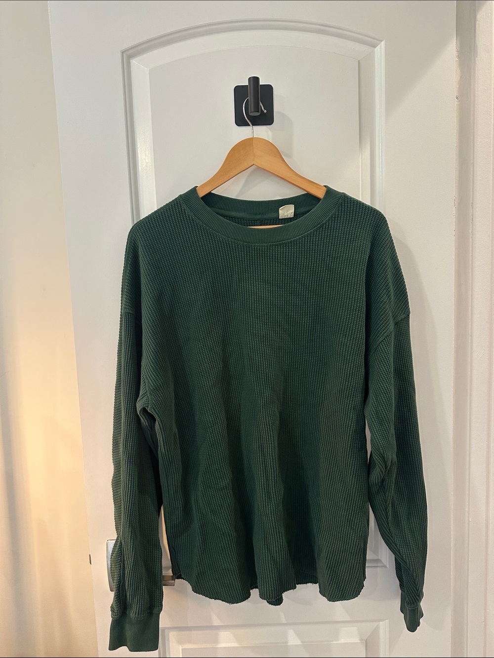 Men's Levi’s Dark Green Waffle Crewneck Sweater